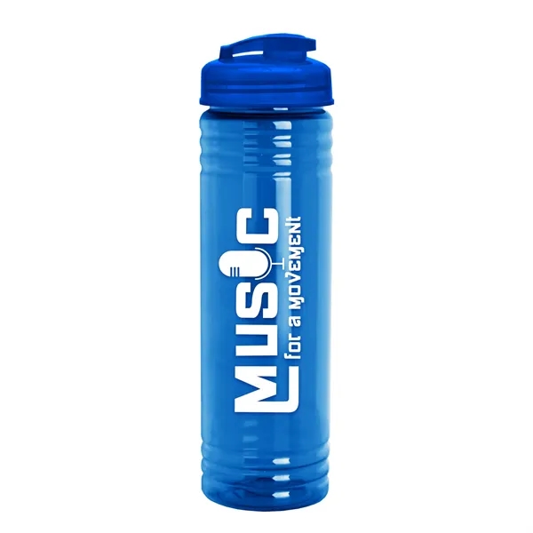 Slim Cylinder Design 24 oz Transparent Sport Bottles with Flip Top... from ASI 40480 Koozie Group