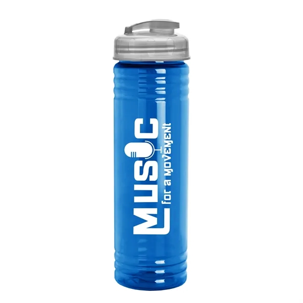 Slim Cylinder Design 24 oz Transparent Sport Bottles with Flip Top... from ASI 40480 Koozie Group