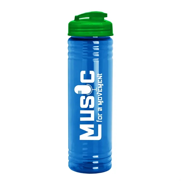 Slim Cylinder Design 24 oz Transparent Sport Bottles with Flip Top... from ASI 40480 Koozie Group