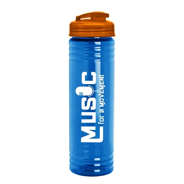 Slim Cylinder Design 24 oz Transparent Sport Bottles with Flip Top... from ASI 40480 Koozie Group