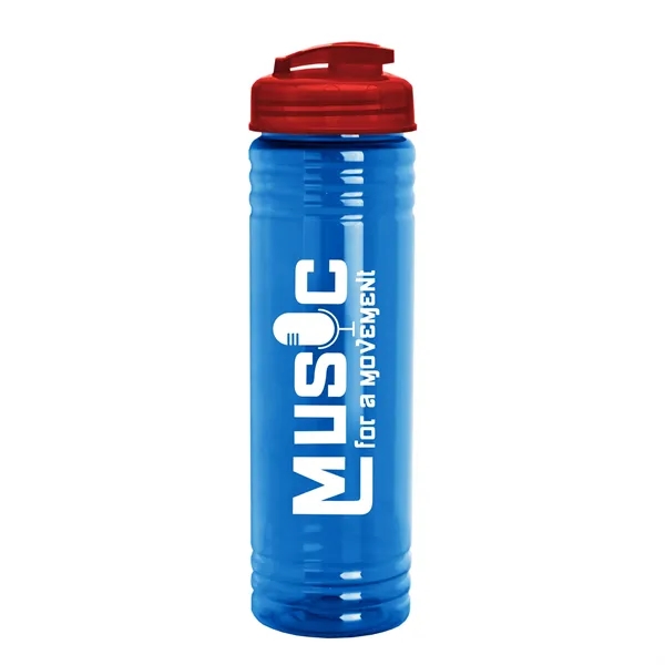 Slim Cylinder Design 24 oz Transparent Sport Bottles with Flip Top... from ASI 40480 Koozie Group