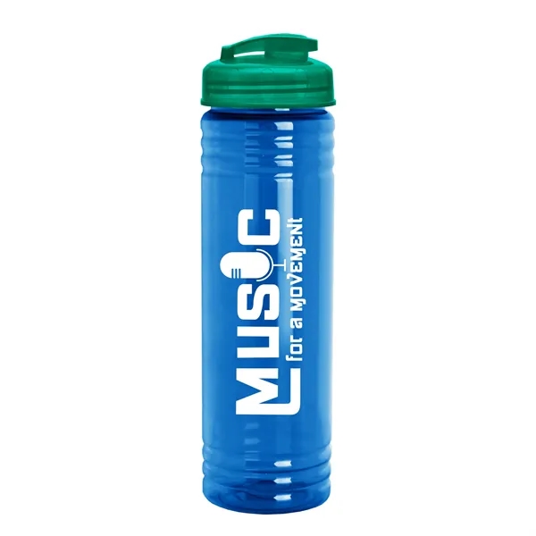 Slim Cylinder Design 24 oz Transparent Sport Bottles with Flip Top... from ASI 40480 Koozie Group
