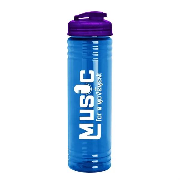 Slim Cylinder Design 24 oz Transparent Sport Bottles with Flip Top... from ASI 40480 Koozie Group