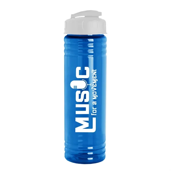 Slim Cylinder Design 24 oz Transparent Sport Bottles with Flip Top... from ASI 40480 Koozie Group