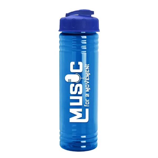 Slim Cylinder Design 24 oz Transparent Sport Bottles with Flip Top... from ASI 40480 Koozie Group