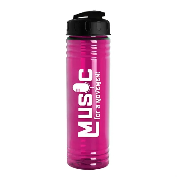 Slim Cylinder Design 24 oz Transparent Sport Bottles with Flip Top... from ASI 40480 Koozie Group