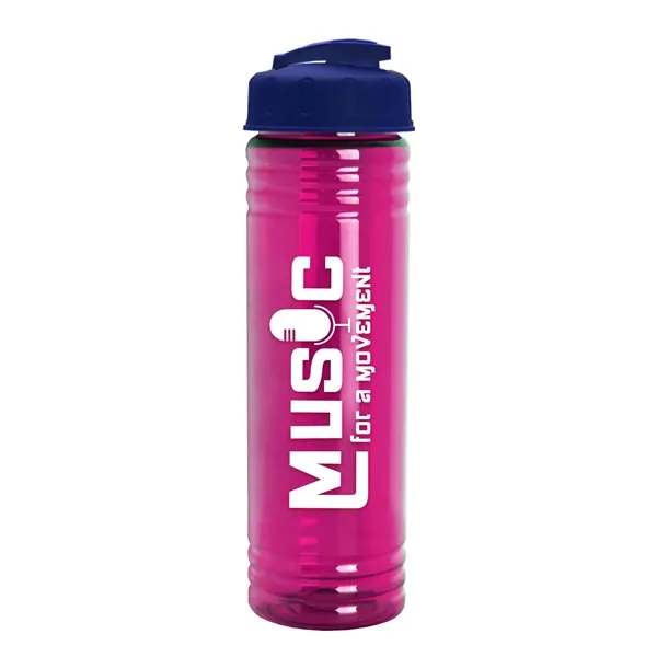 Slim Cylinder Design 24 oz Transparent Sport Bottles with Flip Top... from ASI 40480 Koozie Group