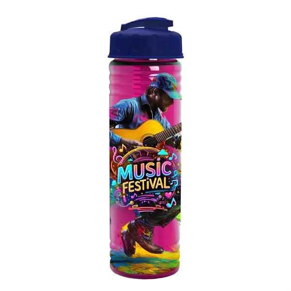 Slim Cylinder Design 24 oz Transparent Sport Bottles with Flip Top... from ASI 40480 Koozie Group