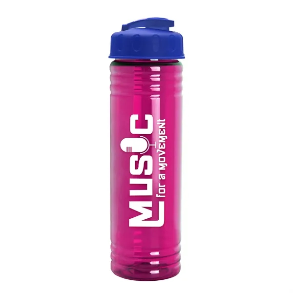 Slim Cylinder Design 24 oz Transparent Sport Bottles with Flip Top... from ASI 40480 Koozie Group