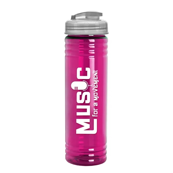 Slim Cylinder Design 24 oz Transparent Sport Bottles with Flip Top... from ASI 40480 Koozie Group