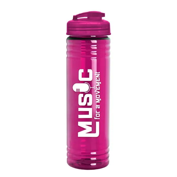 Slim Cylinder Design 24 oz Transparent Sport Bottles with Flip Top... from ASI 40480 Koozie Group