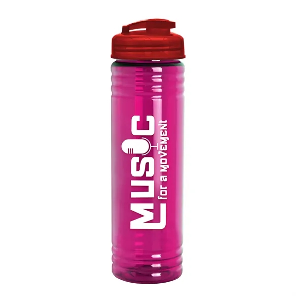 Slim Cylinder Design 24 oz Transparent Sport Bottles with Flip Top... from ASI 40480 Koozie Group