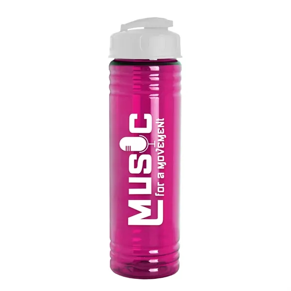 Slim Cylinder Design 24 oz Transparent Sport Bottles with Flip Top... from ASI 40480 Koozie Group