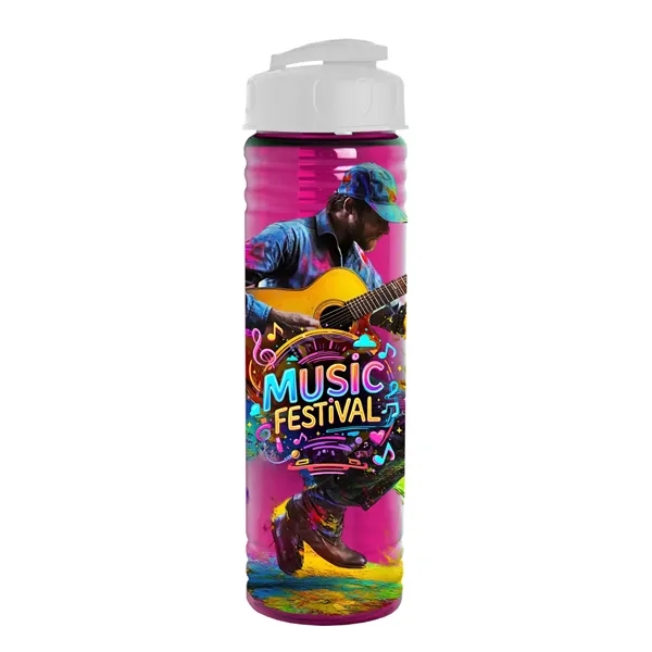 Slim Cylinder Design 24 oz Transparent Sport Bottles with Flip Top... from ASI 40480 Koozie Group