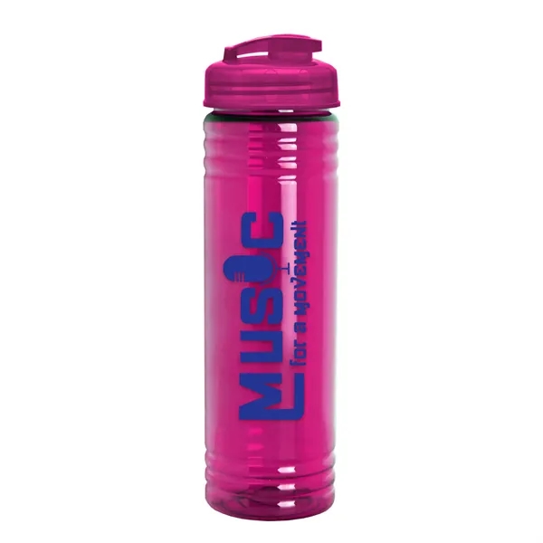 Slim Cylinder Design 24 oz Transparent Sport Bottles with Flip Top... from ASI 40480 Koozie Group