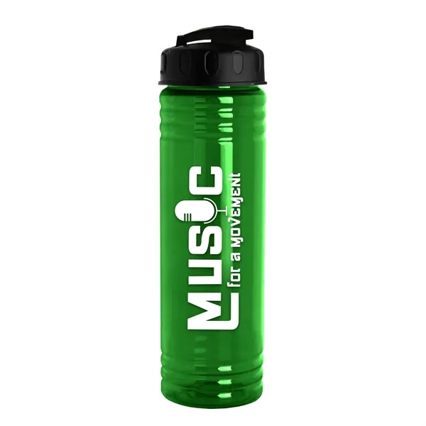 Slim Cylinder Design 24 oz Transparent Sport Bottles with Flip Top... from ASI 40480 Koozie Group