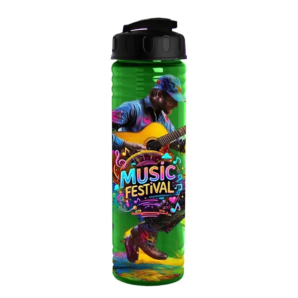 Slim Cylinder Design 24 oz Transparent Sport Bottles with Flip Top... from ASI 40480 Koozie Group