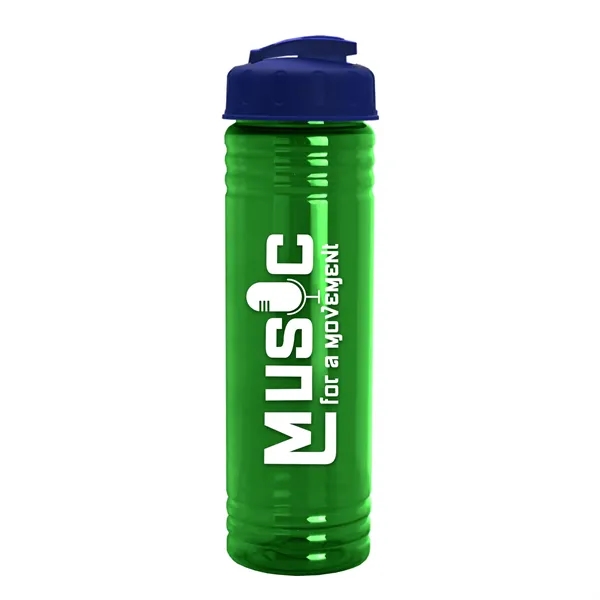 Slim Cylinder Design 24 oz Transparent Sport Bottles with Flip Top... from ASI 40480 Koozie Group