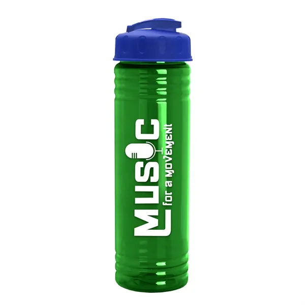 Slim Cylinder Design 24 oz Transparent Sport Bottles with Flip Top... from ASI 40480 Koozie Group
