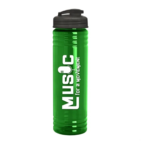 Slim Cylinder Design 24 oz Transparent Sport Bottles with Flip Top... from ASI 40480 Koozie Group