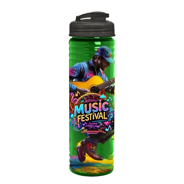 Slim Cylinder Design 24 oz Transparent Sport Bottles with Flip Top... from ASI 40480 Koozie Group