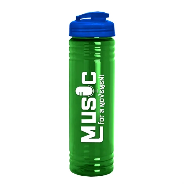 Slim Cylinder Design 24 oz Transparent Sport Bottles with Flip Top... from ASI 40480 Koozie Group