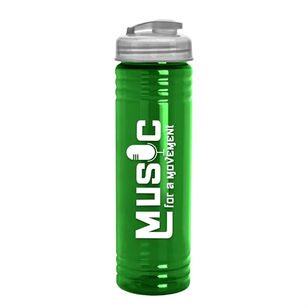 Slim Cylinder Design 24 oz Transparent Sport Bottles with Flip Top... from ASI 40480 Koozie Group