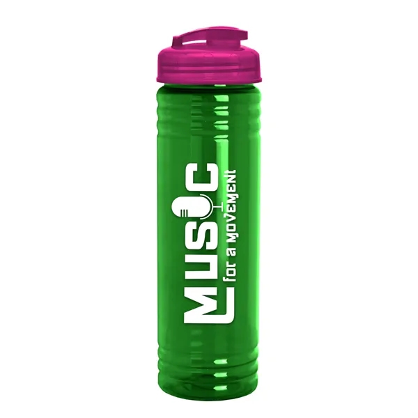 Slim Cylinder Design 24 oz Transparent Sport Bottles with Flip Top... from ASI 40480 Koozie Group
