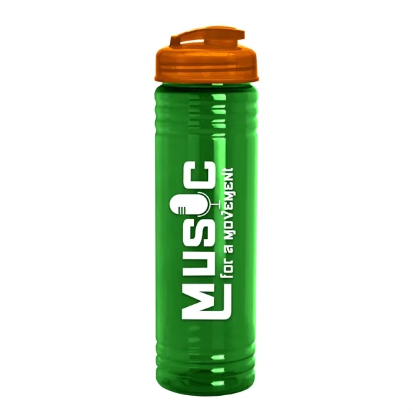 Slim Cylinder Design 24 oz Transparent Sport Bottles with Flip Top... from ASI 40480 Koozie Group