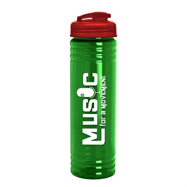 Slim Cylinder Design 24 oz Transparent Sport Bottles with Flip Top... from ASI 40480 Koozie Group