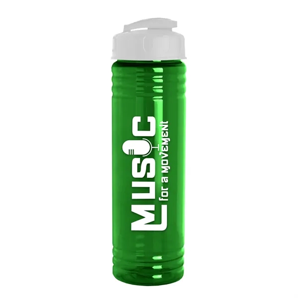 Slim Cylinder Design 24 oz Transparent Sport Bottles with Flip Top... from ASI 40480 Koozie Group
