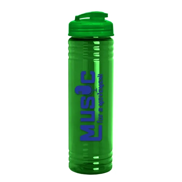 Slim Cylinder Design 24 oz Transparent Sport Bottles with Flip Top... from ASI 40480 Koozie Group