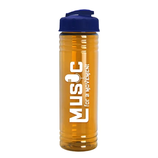 Slim Cylinder Design 24 oz Transparent Sport Bottles with Flip Top... from ASI 40480 Koozie Group