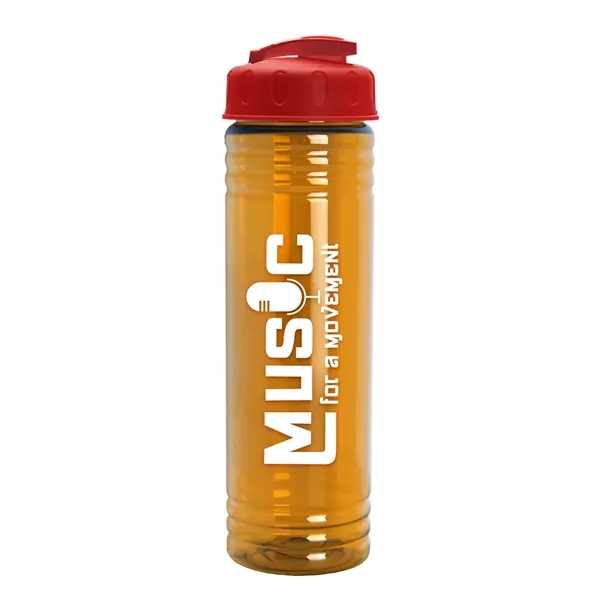 Slim Cylinder Design 24 oz Transparent Sport Bottles with Flip Top... from ASI 40480 Koozie Group