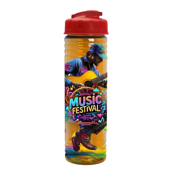 Slim Cylinder Design 24 oz Transparent Sport Bottles with Flip Top... from ASI 40480 Koozie Group