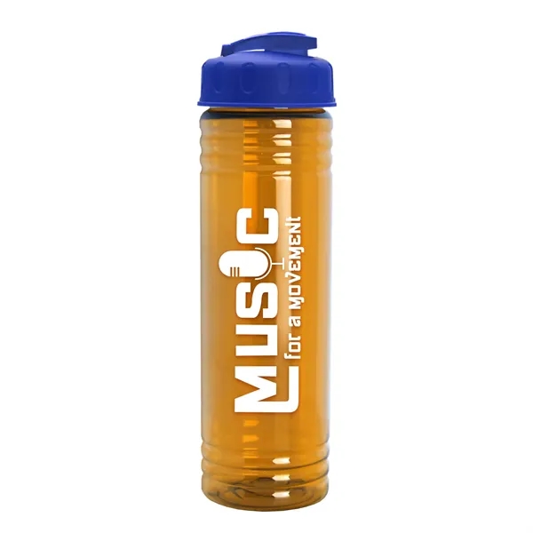 Slim Cylinder Design 24 oz Transparent Sport Bottles with Flip Top... from ASI 40480 Koozie Group
