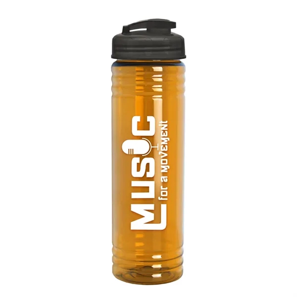 Slim Cylinder Design 24 oz Transparent Sport Bottles with Flip Top... from ASI 40480 Koozie Group
