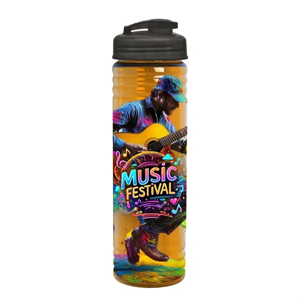 Slim Cylinder Design 24 oz Transparent Sport Bottles with Flip Top... from ASI 40480 Koozie Group