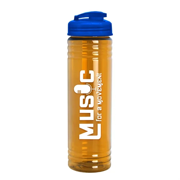 Slim Cylinder Design 24 oz Transparent Sport Bottles with Flip Top... from ASI 40480 Koozie Group