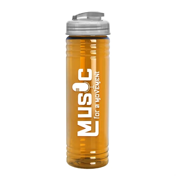 Slim Cylinder Design 24 oz Transparent Sport Bottles with Flip Top... from ASI 40480 Koozie Group
