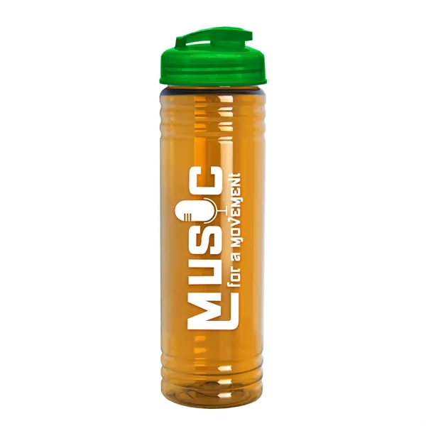 Slim Cylinder Design 24 oz Transparent Sport Bottles with Flip Top... from ASI 40480 Koozie Group