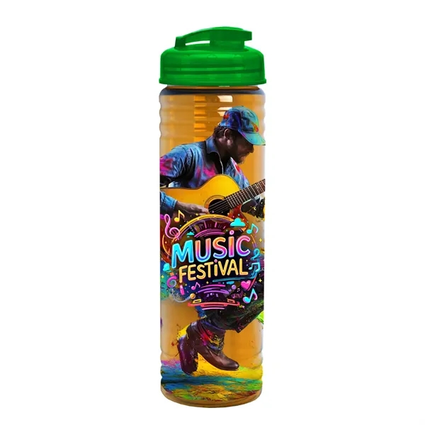 Slim Cylinder Design 24 oz Transparent Sport Bottles with Flip Top... from ASI 40480 Koozie Group