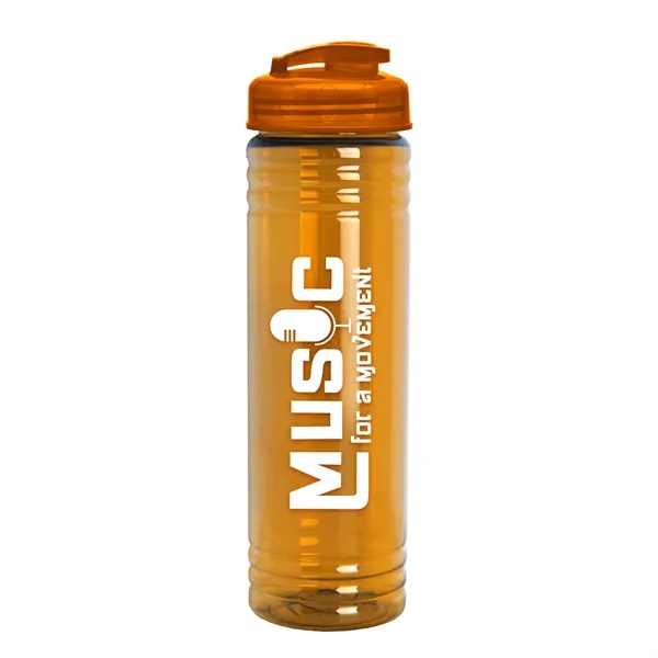 Slim Cylinder Design 24 oz Transparent Sport Bottles with Flip Top... from ASI 40480 Koozie Group