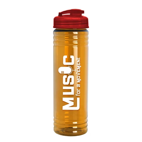 Slim Cylinder Design 24 oz Transparent Sport Bottles with Flip Top... from ASI 40480 Koozie Group