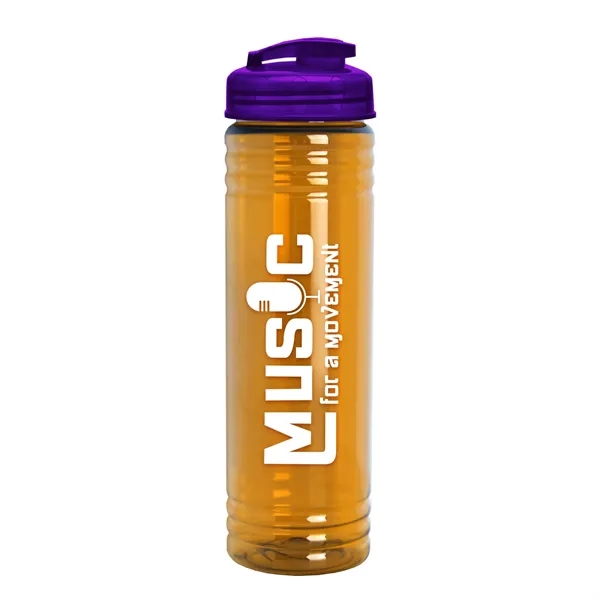 Slim Cylinder Design 24 oz Transparent Sport Bottles with Flip Top... from ASI 40480 Koozie Group