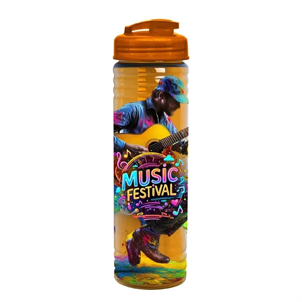 Slim Cylinder Design 24 oz Transparent Sport Bottles with Flip Top... from ASI 40480 Koozie Group