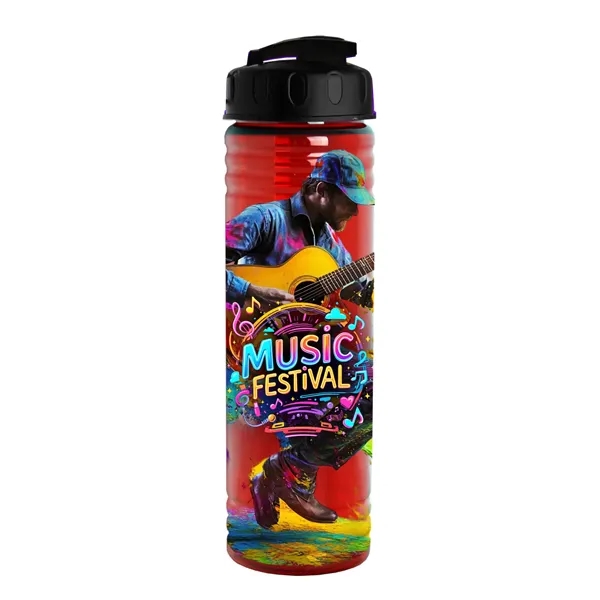 Slim Cylinder Design 24 oz Transparent Sport Bottles with Flip Top... from ASI 40480 Koozie Group