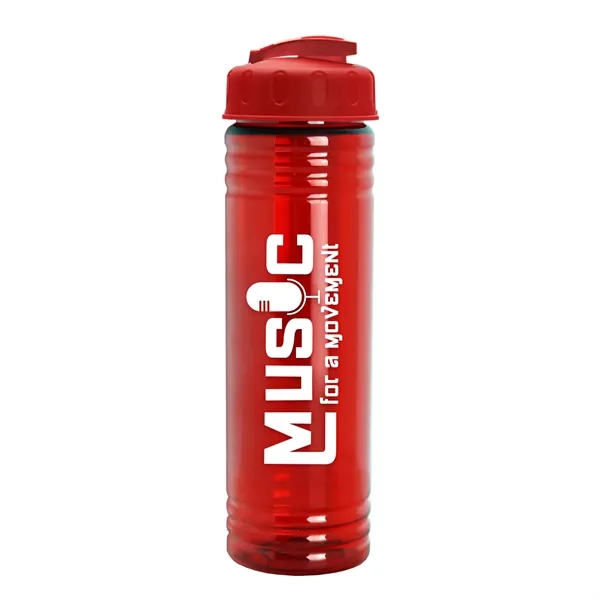 Slim Cylinder Design 24 oz Transparent Sport Bottles with Flip Top... from ASI 40480 Koozie Group