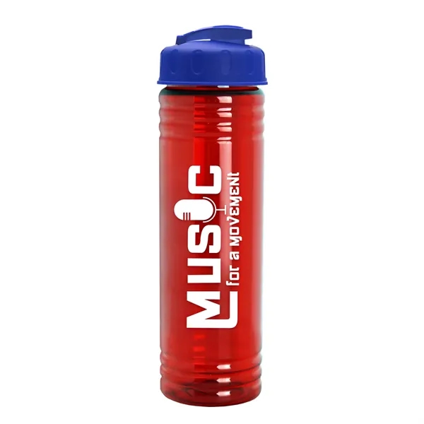 Slim Cylinder Design 24 oz Transparent Sport Bottles with Flip Top... from ASI 40480 Koozie Group