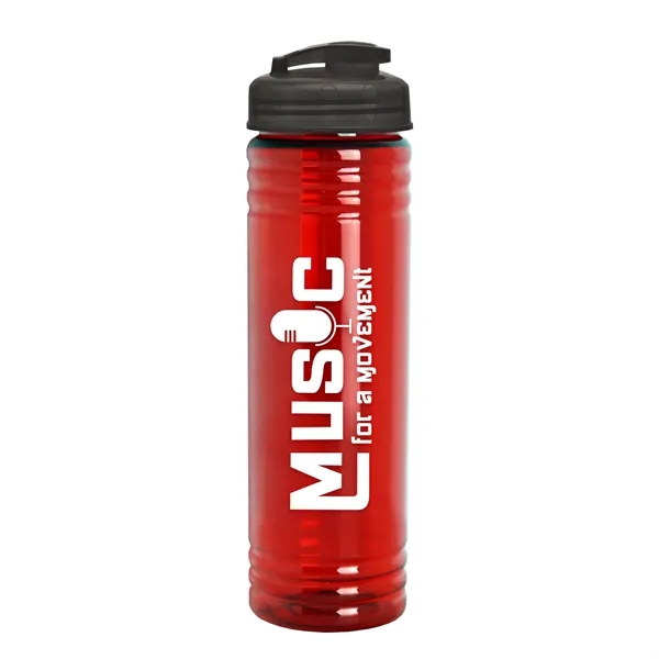 Slim Cylinder Design 24 oz Transparent Sport Bottles with Flip Top... from ASI 40480 Koozie Group